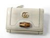 GUCCI GUCCI Bamboo Diana Compact Wallet White Wallet
