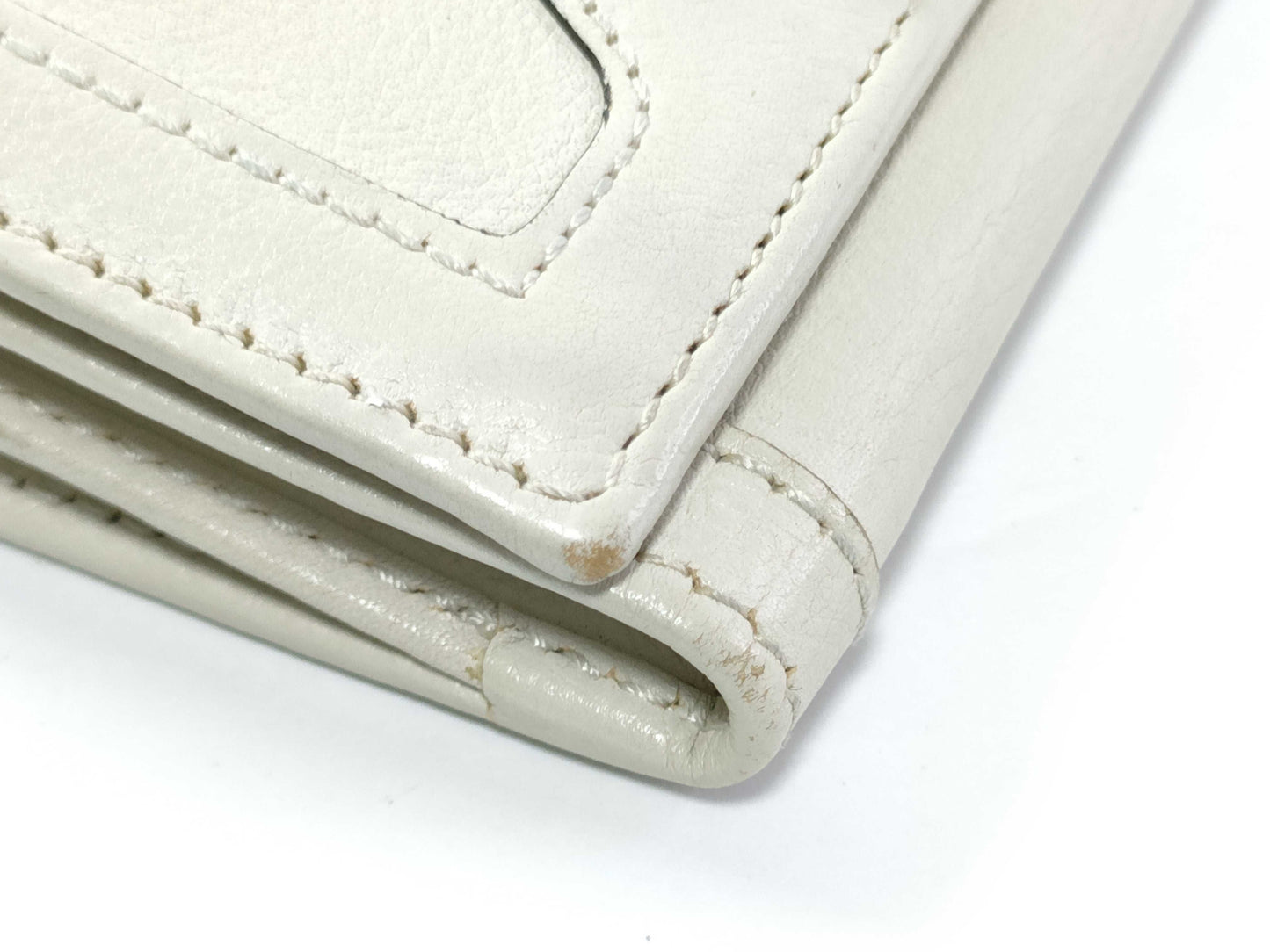 GUCCI GUCCI Bamboo Diana Compact Wallet White Wallet