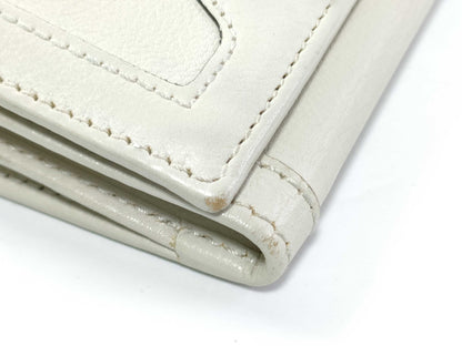 GUCCI GUCCI Bamboo Diana Compact Wallet White Wallet