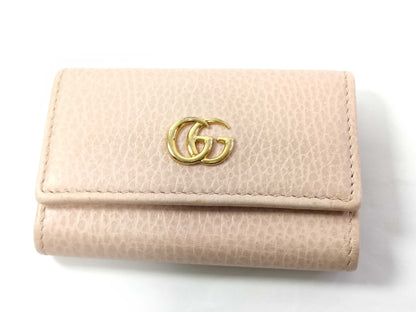 GUCCI GG Marmont Leather Key Case, Pink