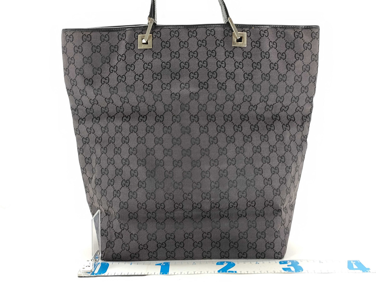 GUCCI GG Canvas Tote Bag, Black, 002.1097.3444