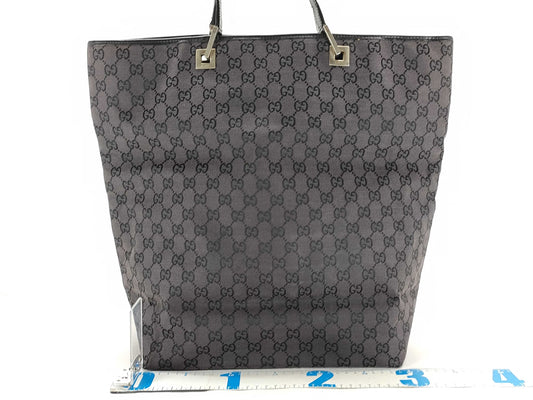 GUCCI GG Canvas Tote Bag, Black, 002.1097.3444