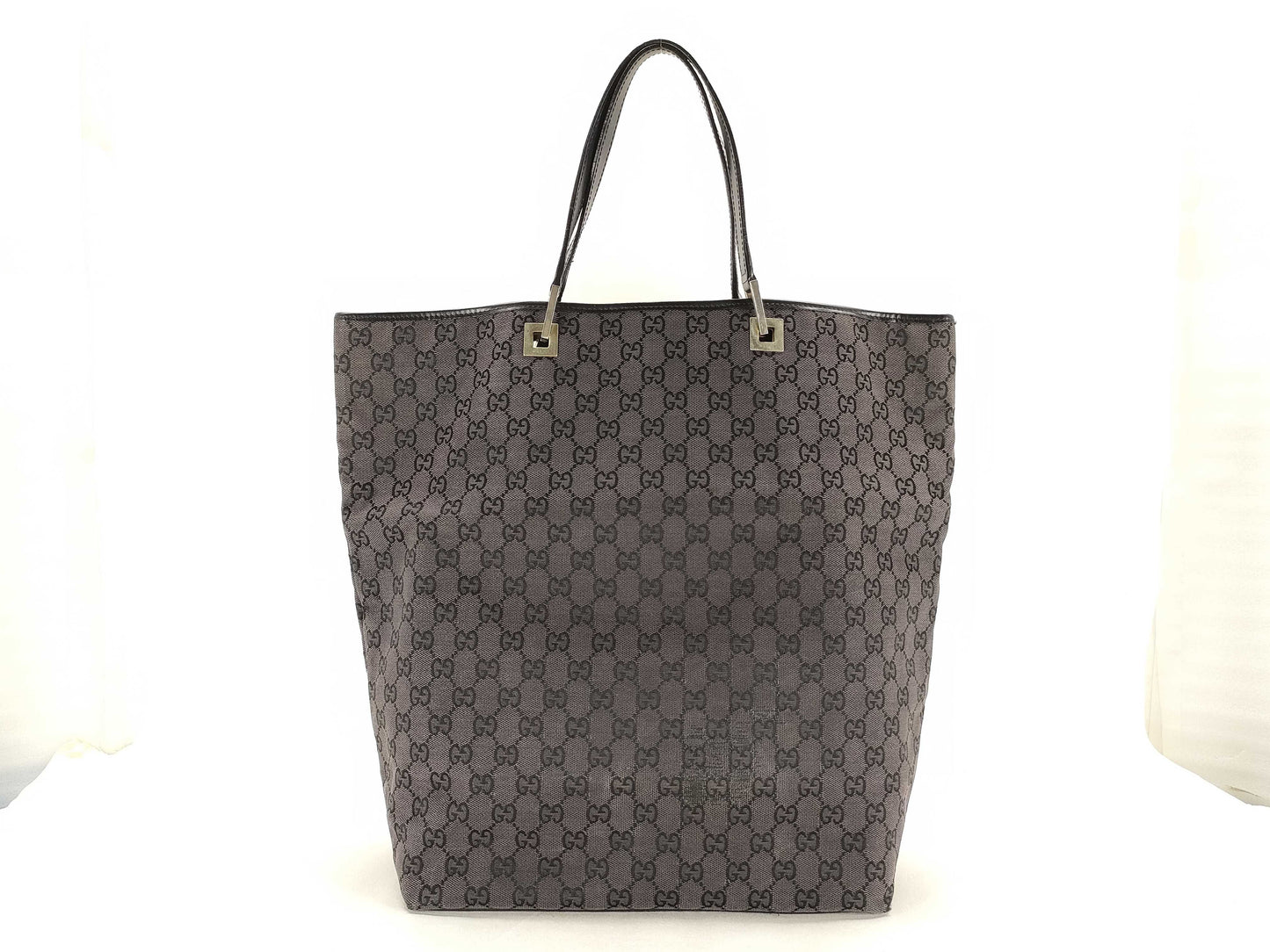 GUCCI GG Canvas Tote Bag, Black, 002.1097.3444