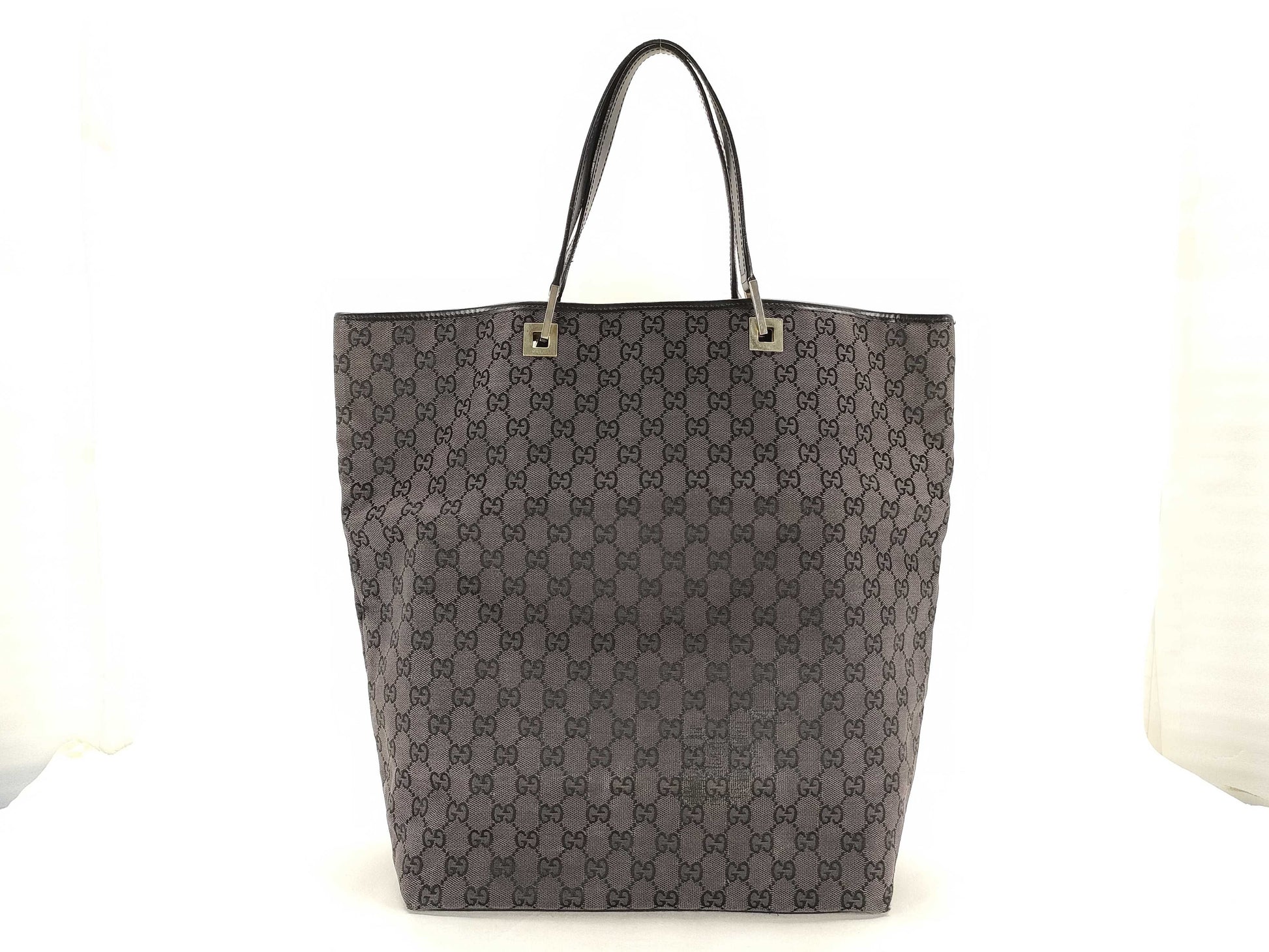 GUCCI GG Canvas Tote Bag, Black, 002.1097.3444