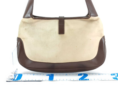GUCCI Jackie Leather Handbag 001.3735 Beige, Brown