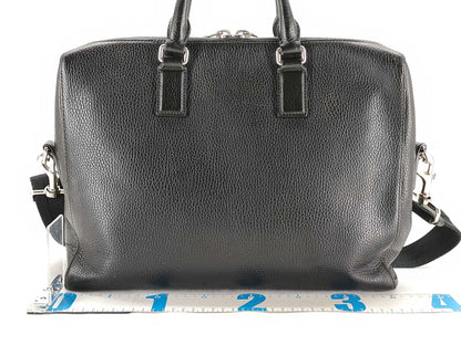 GUCCI GUCCI 387074 Leather Business Bag, Black, 2-Way Diamante Business Bag