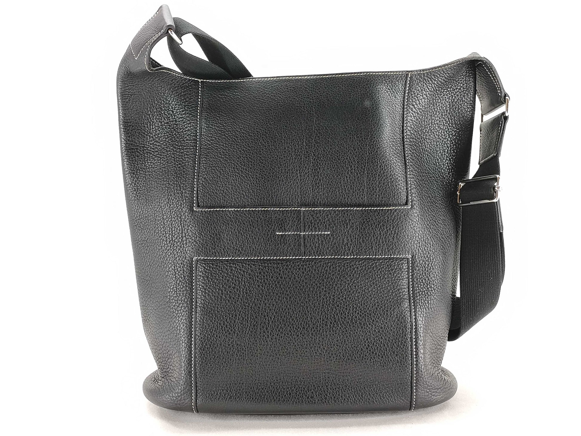 HERMES Good News GM L Stamp Black Shoulder Bag