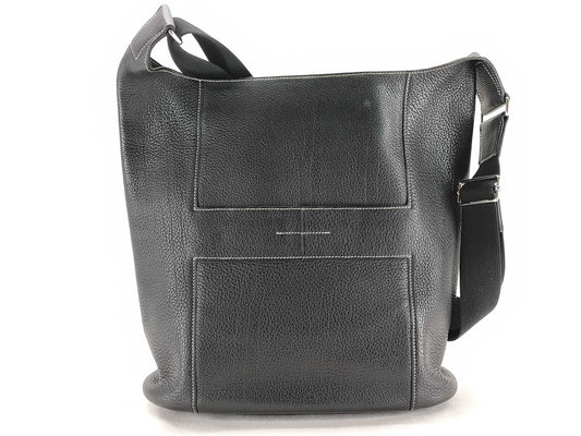 HERMES Good News GM L Stamp Black Shoulder Bag