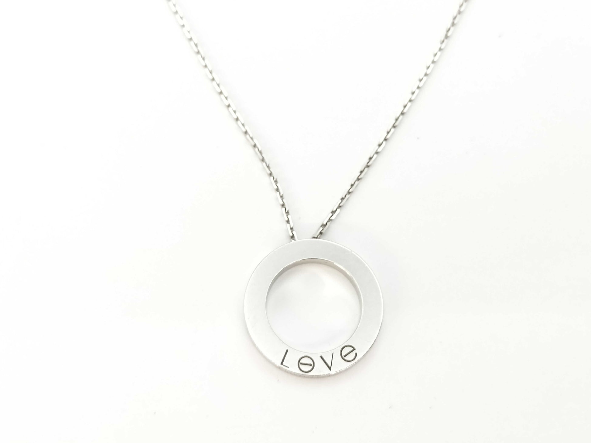 Cartier Love Circle 6PD WG 750 13.2g Necklace 