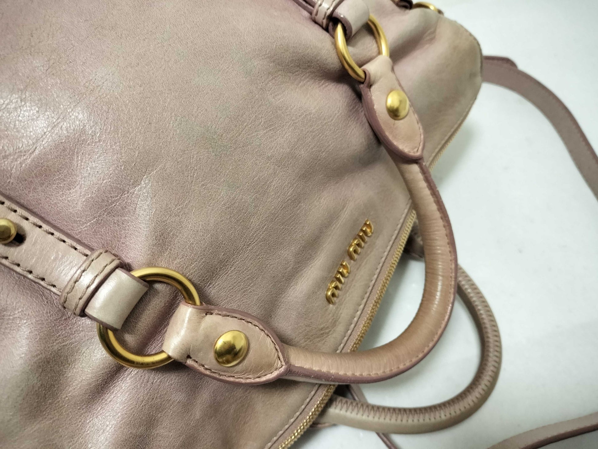 Miu Miu MIUMIU Vitello Luxe 2-way handbag, tote bag, shoulder bag, gathered handbag