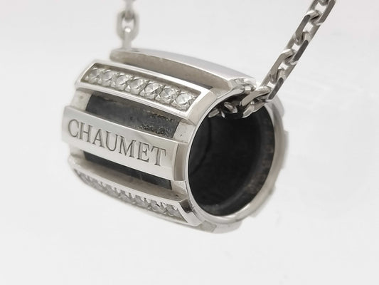 CHAUMET Class One Rubber Diamond Necklace in WG 750 