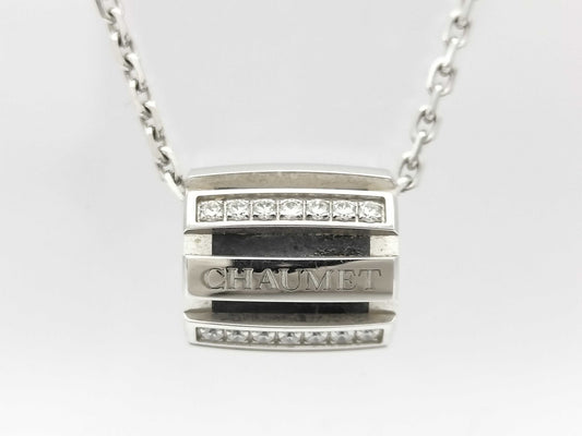 CHAUMET Class One Rubber Diamond Necklace in WG 750 