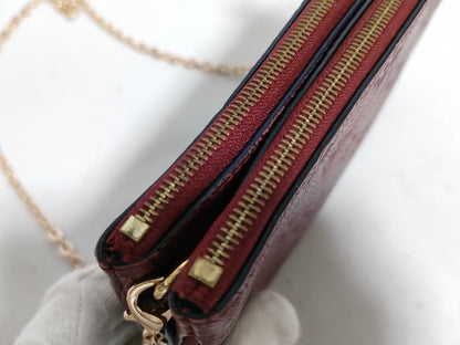 LOUIS VUITTON Monogram Empreinte Pochette Double Zip M68574 Shoulder Bag