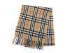 BURBERRY Fringe Scarf, Nova Check, Lambswool, Beige, Other Accessories