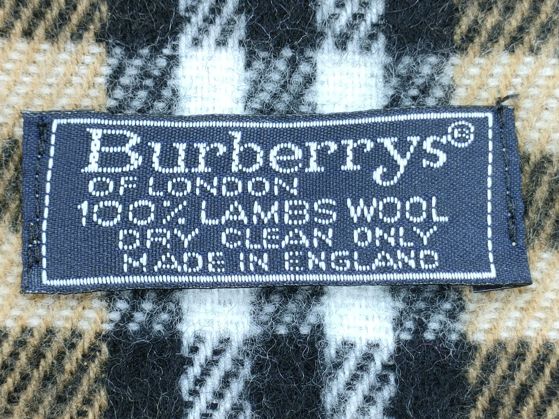 BURBERRY Fringe Scarf, Nova Check, Lambswool, Beige, Other Accessories