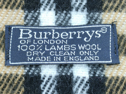 BURBERRY Fringe Scarf, Nova Check, Lambswool, Beige, Other Accessories