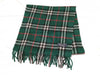 BURBERRY Nova Check Cashmere Fringe Scarf in Green