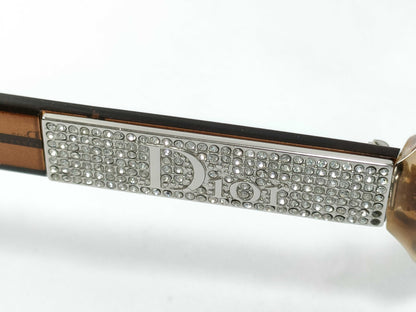  Dior Christian Dior Sunglasses DIORSUNSTRASS3F Logo Rhinestone Brown Sunglasses/Eyeglasses