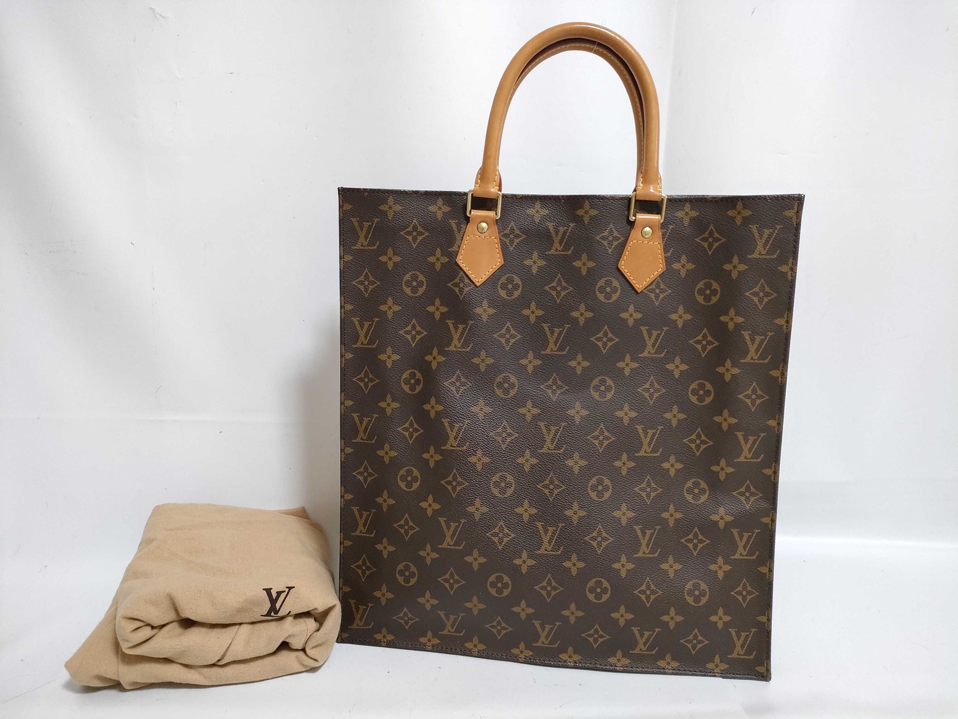 LOUIS VUITTON Monogram Sac Plat M51140/MI0050 Tote Bag