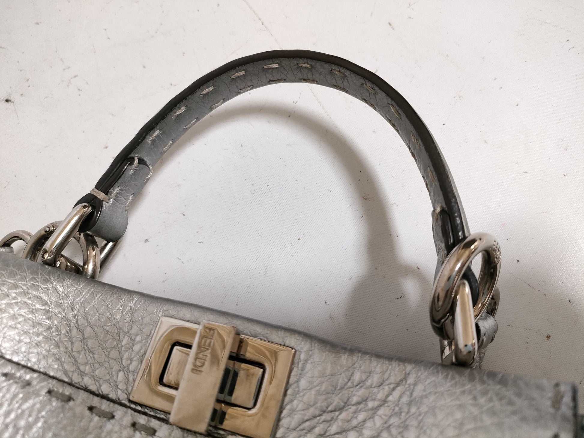 FENDI Peekaboo 2-Way Shoulder Mini Selleria Shoulder Bag