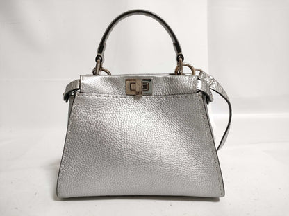 FENDI Peekaboo 2-Way Shoulder Mini Selleria Shoulder Bag
