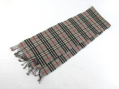 BURBERRY BURBERRY Check Scarf with Tag Gray Other Accessories