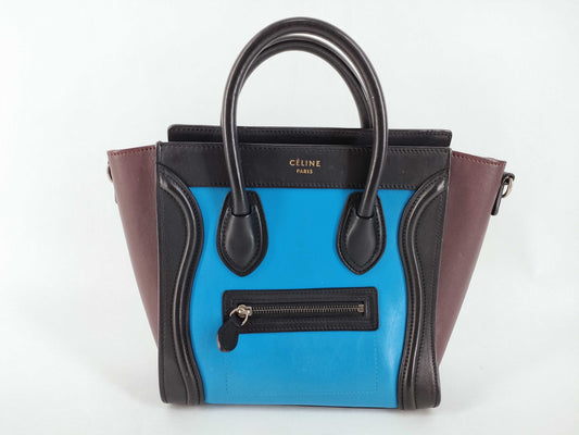 CELINE Luggage Nano Shopper Handbag Leather Handbag