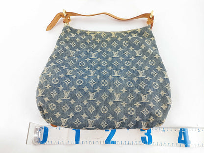 LOUIS VUITTON Monogram Denim Baggy GM Shoulder Bag M95045, Serial Number Unclear, Replacement Shoulder Strap