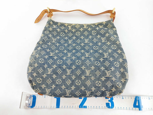 LOUIS VUITTON Monogram Denim Baggy GM Shoulder Bag M95045, Serial Number Unclear, Replacement Shoulder Strap
