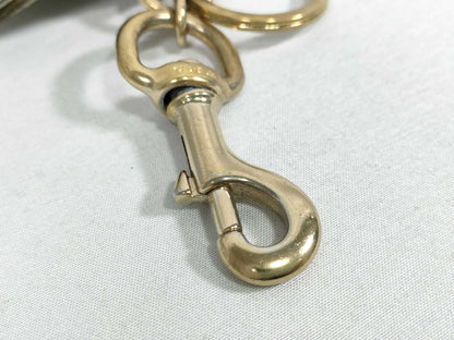 GUCCI GG Supreme GUCCI Guccioli Beagle Charm Keychain GG Supreme Canvas Beige Beagle Key Case/Keychain