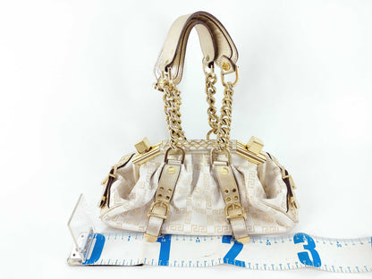 VERSACE Mini Boston Canvas/Calf Boston Bag