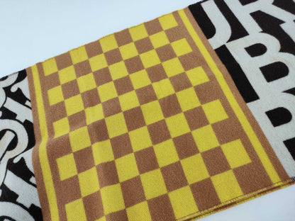 BURBERRY Scarf Yellow/Black with Tag Other Accessories