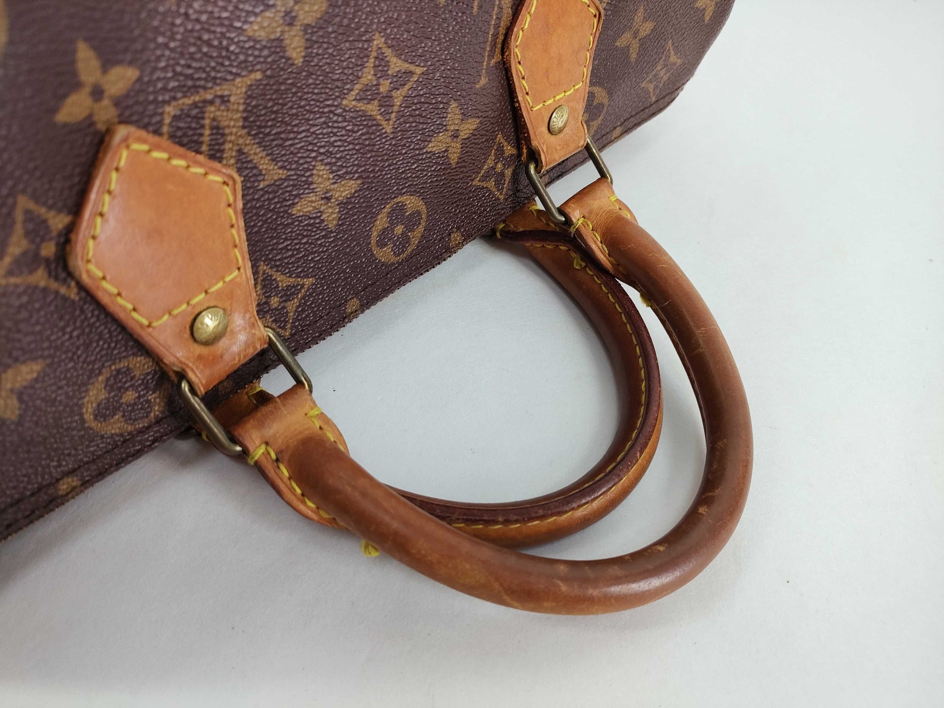 LOUIS VUITTON Monogram Speedy 30 Handbag M41526 VI0941 Cadena Boston Bag
