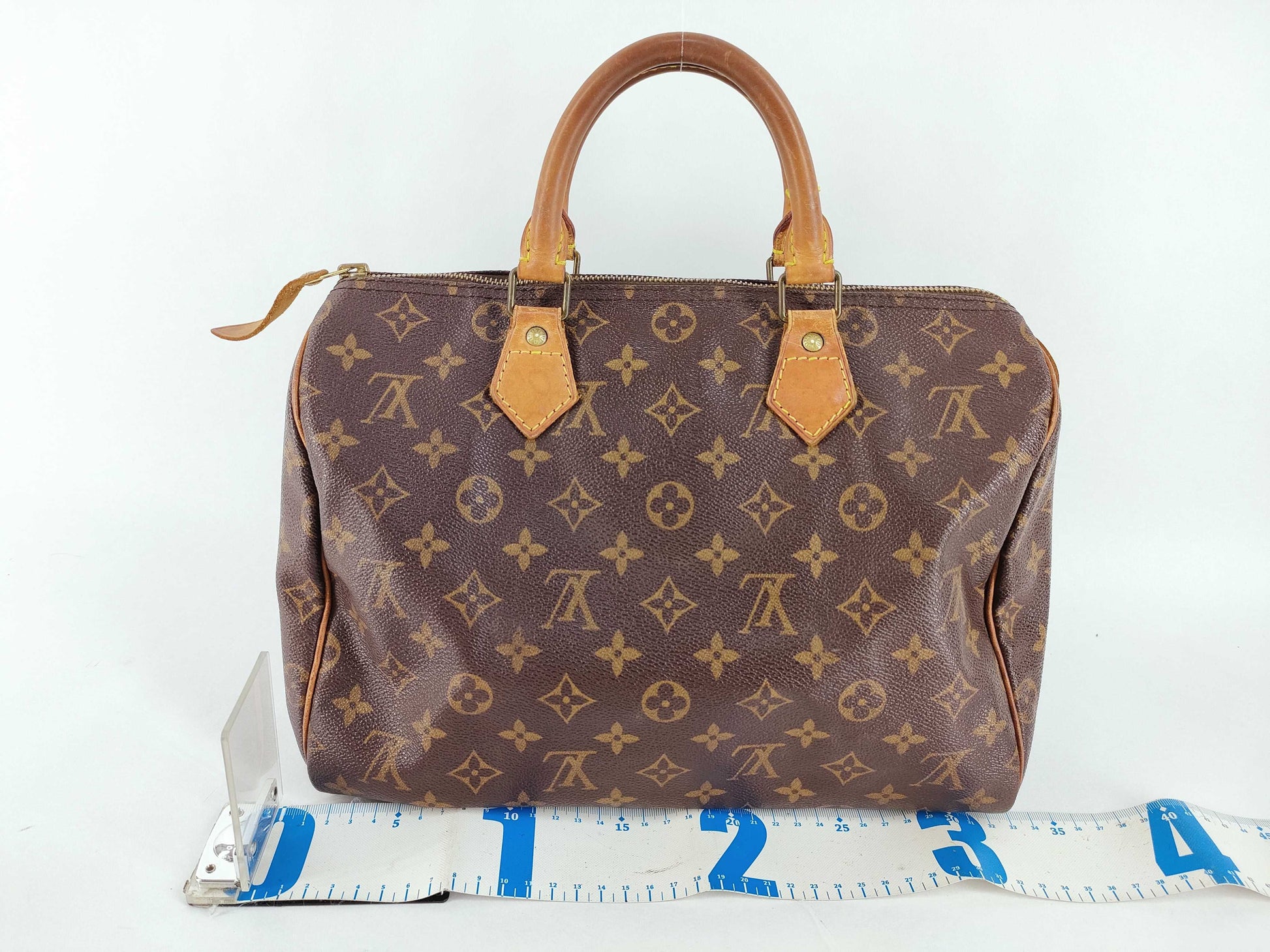 LOUIS VUITTON Monogram Speedy 30 Handbag M41526 VI0941 Cadena Boston Bag