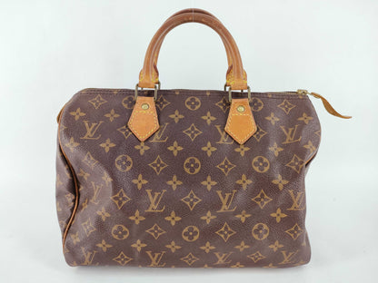 LOUIS VUITTON Monogram Speedy 30 Handbag M41526 VI0941 Cadena Boston Bag