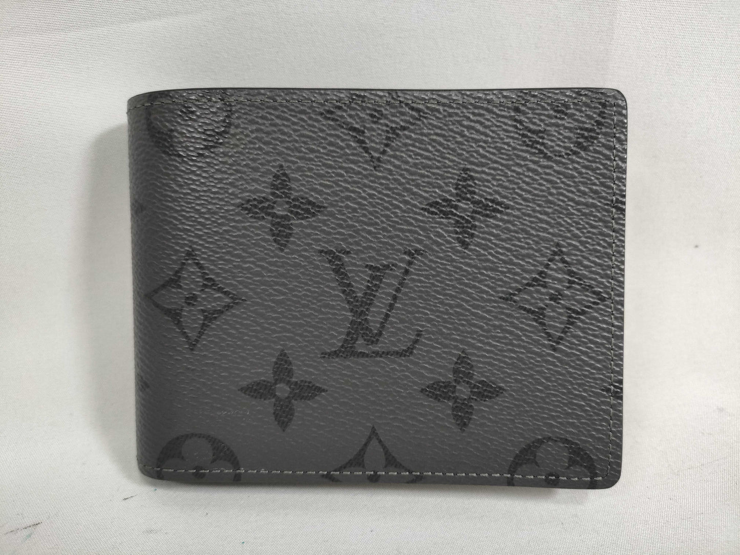 LOUIS VUITTON Monogram Eclipse Reverse Portefeuille Slender Wallet M80906 RFID Billfold