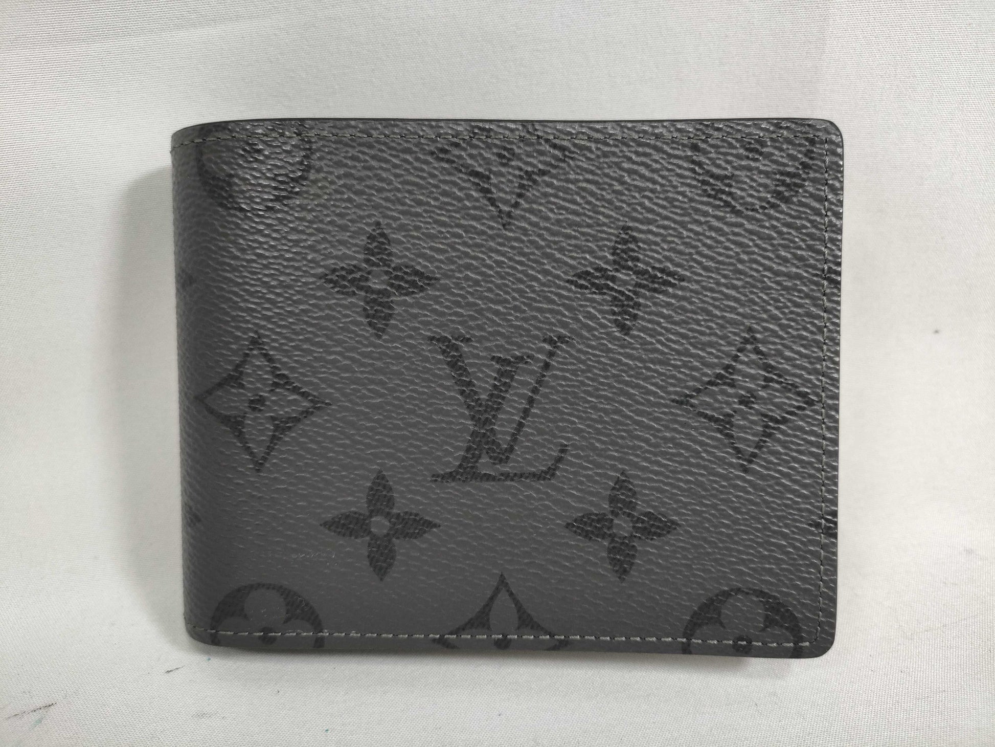 LOUIS VUITTON Monogram Eclipse Reverse Portefeuille Slender Wallet M80906 RFID Billfold