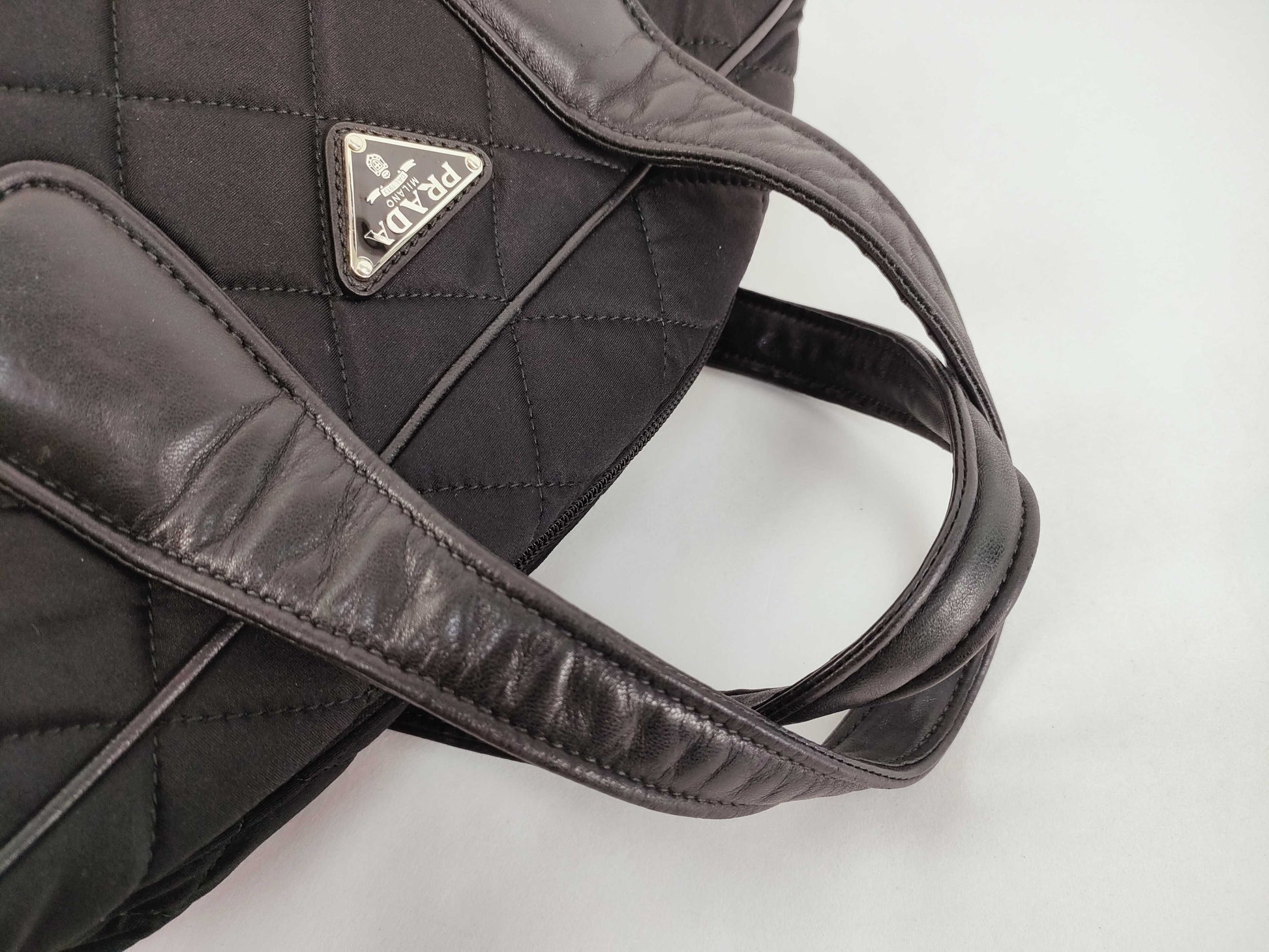 PRADA Nylon PRADA BL0754 Mini Boston Bag Black Boston Bag