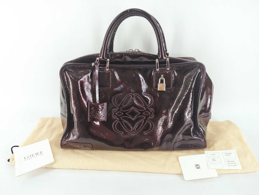 LOEWE Amazona Brown Boston Bag