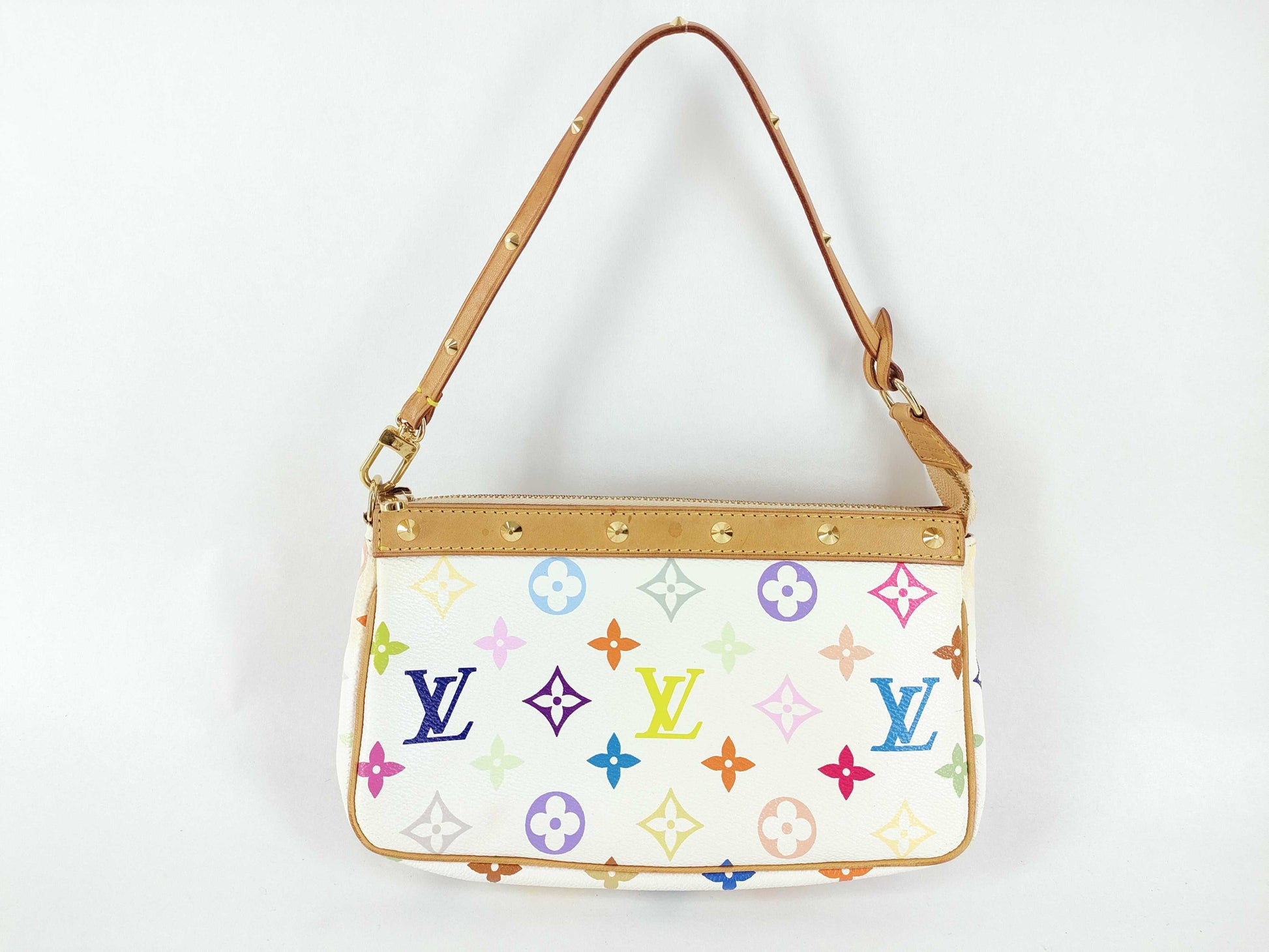 LOUIS VUITTON Monogram Multicolore LOUISDVUITTON M92649 Multicolore Pochette Accessoires Blanc SL0093 Handbag