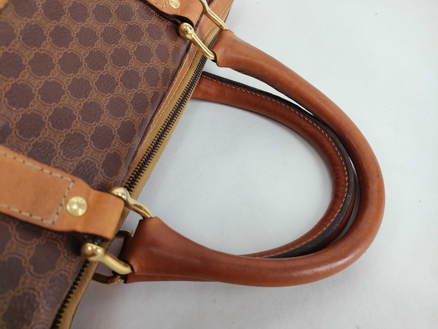 CELINE Macadam Boston Bag Brown Boston Bag