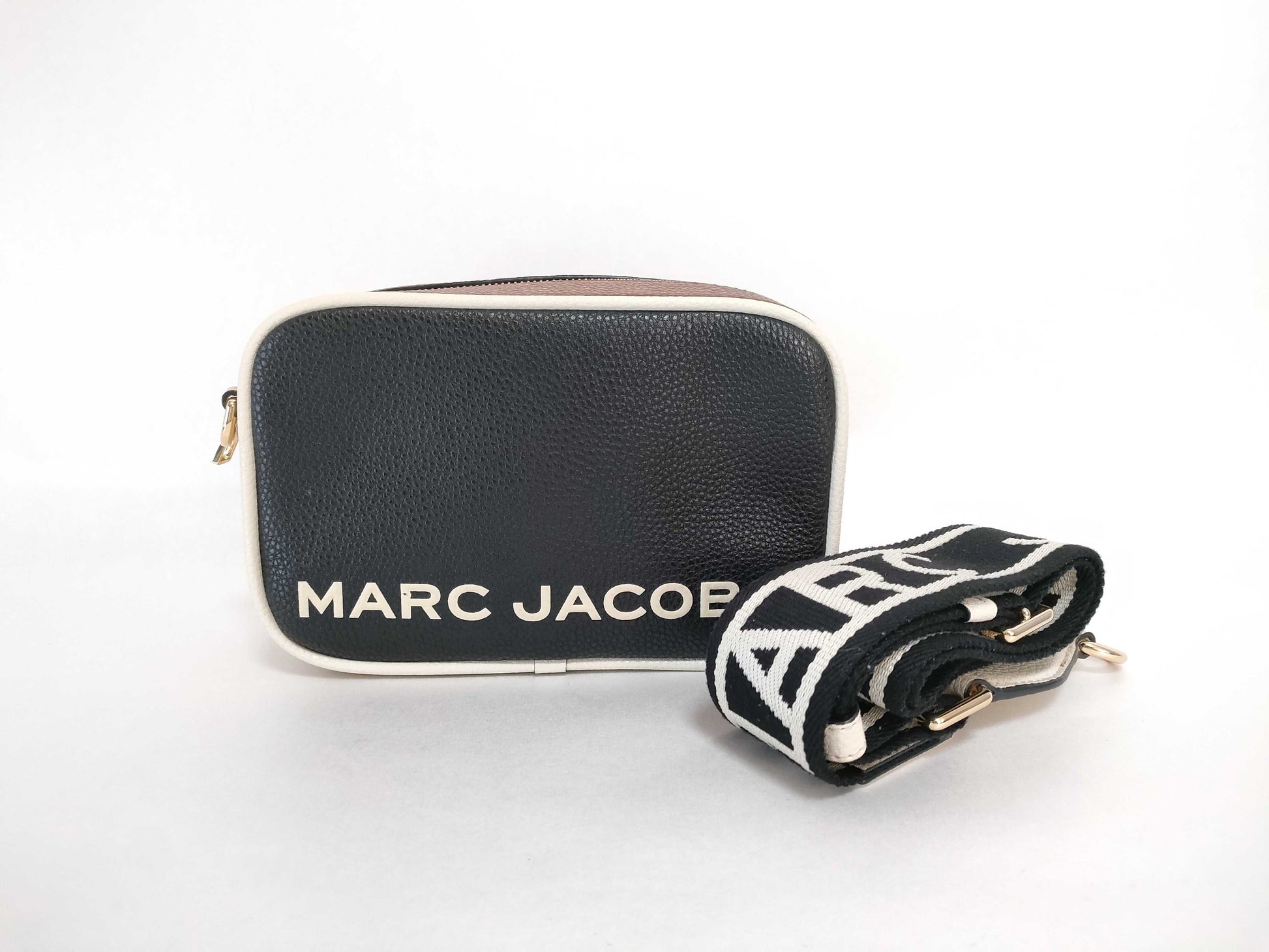 MARC JACOBS shoulder bag in black and brown
