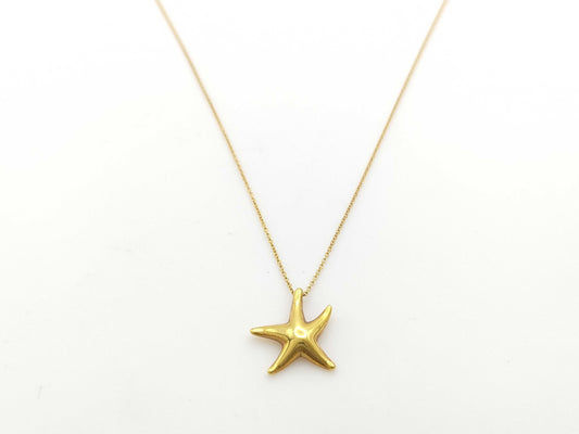 Tiffany & Co. Starfish Necklace in Yellow Gold 750, 3.2g 