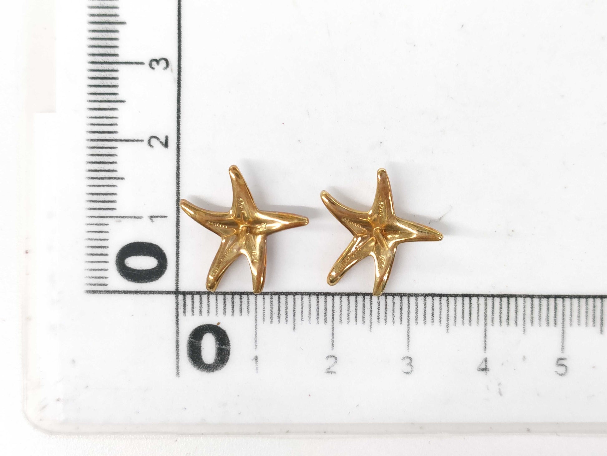 Tiffany & Co. Starfish YG 750/18K 4.4g Earrings 