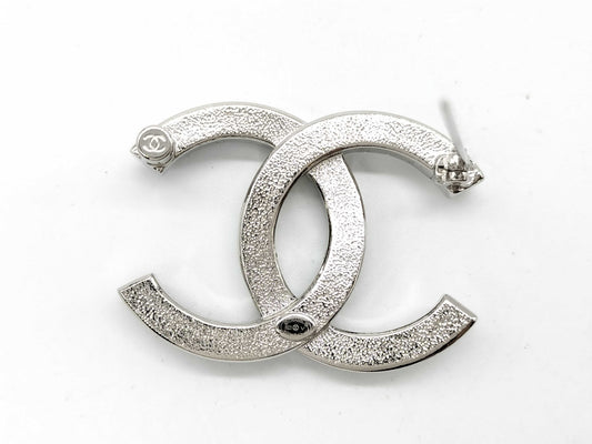 CHANEL Coco Mark Chanel Brooch Logo Coco Mark CC Mark Pin Badge Rhinestone Brooch