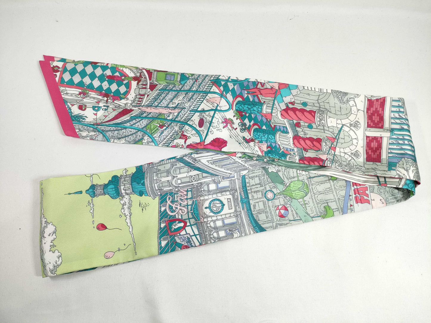 HERMES Twilly Silk Scarf Scarves and Other Accessories