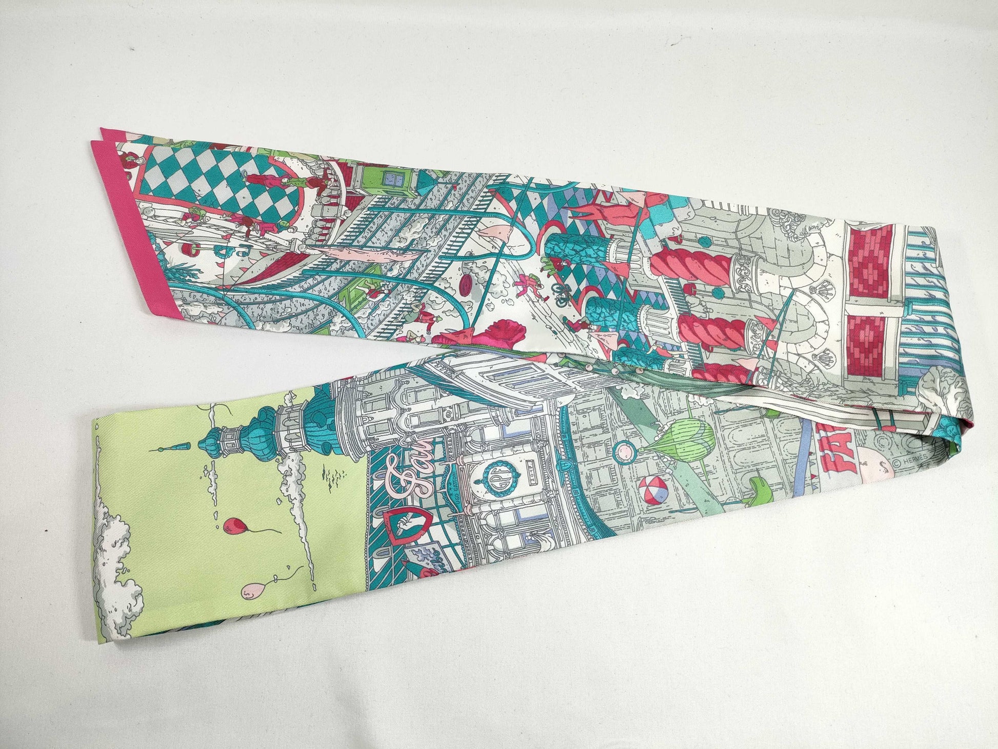 HERMES Twilly Silk Scarf Scarves and Other Accessories