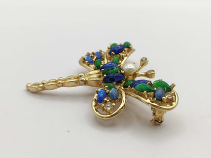 Dior Brooch Dragonfly Motif Brooch