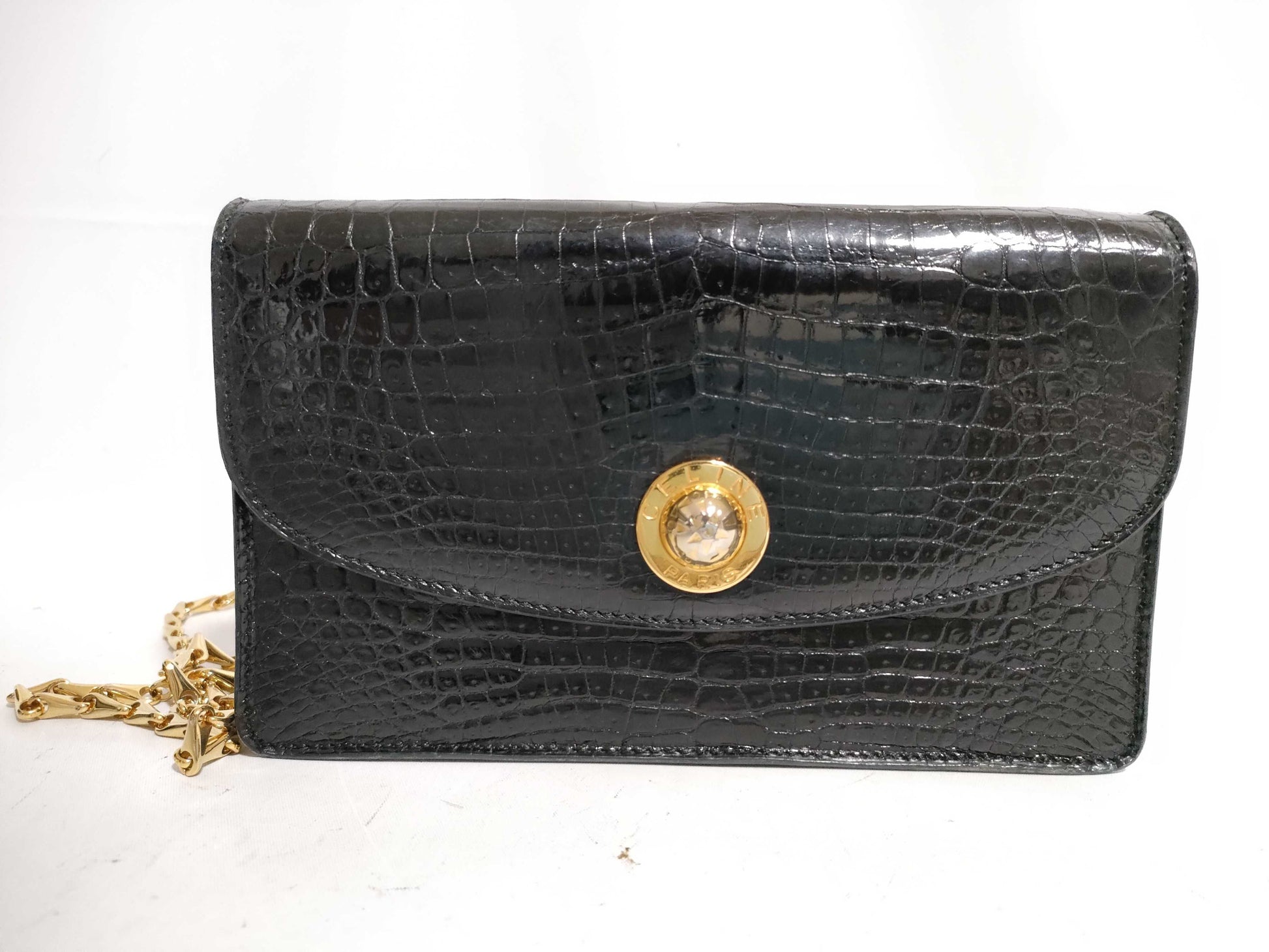 CELINE Shining Crocodile Star Ball Chain Shoulder Bag