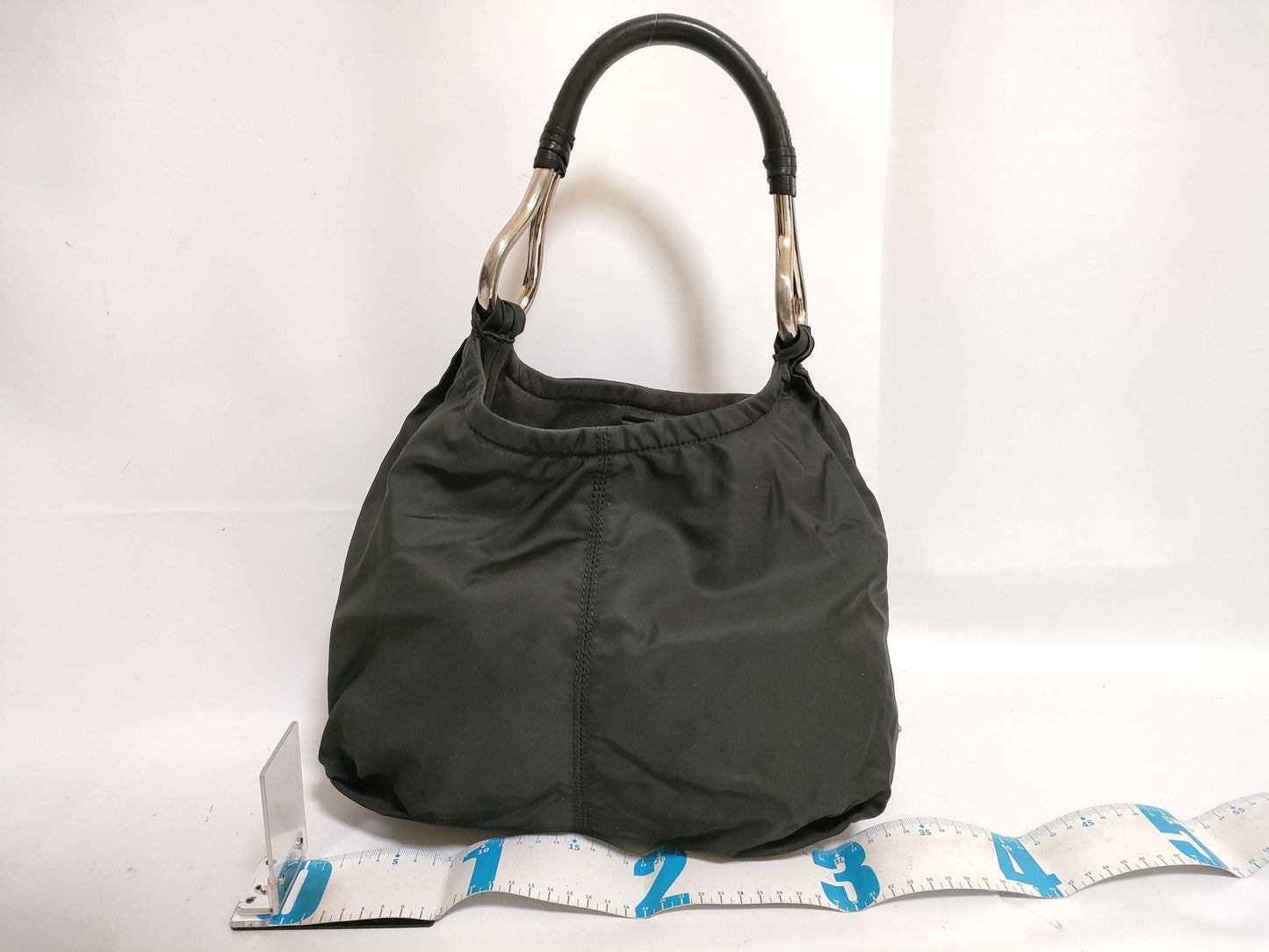 PRADA Prada Pla Hoop Metal Handle Handbag